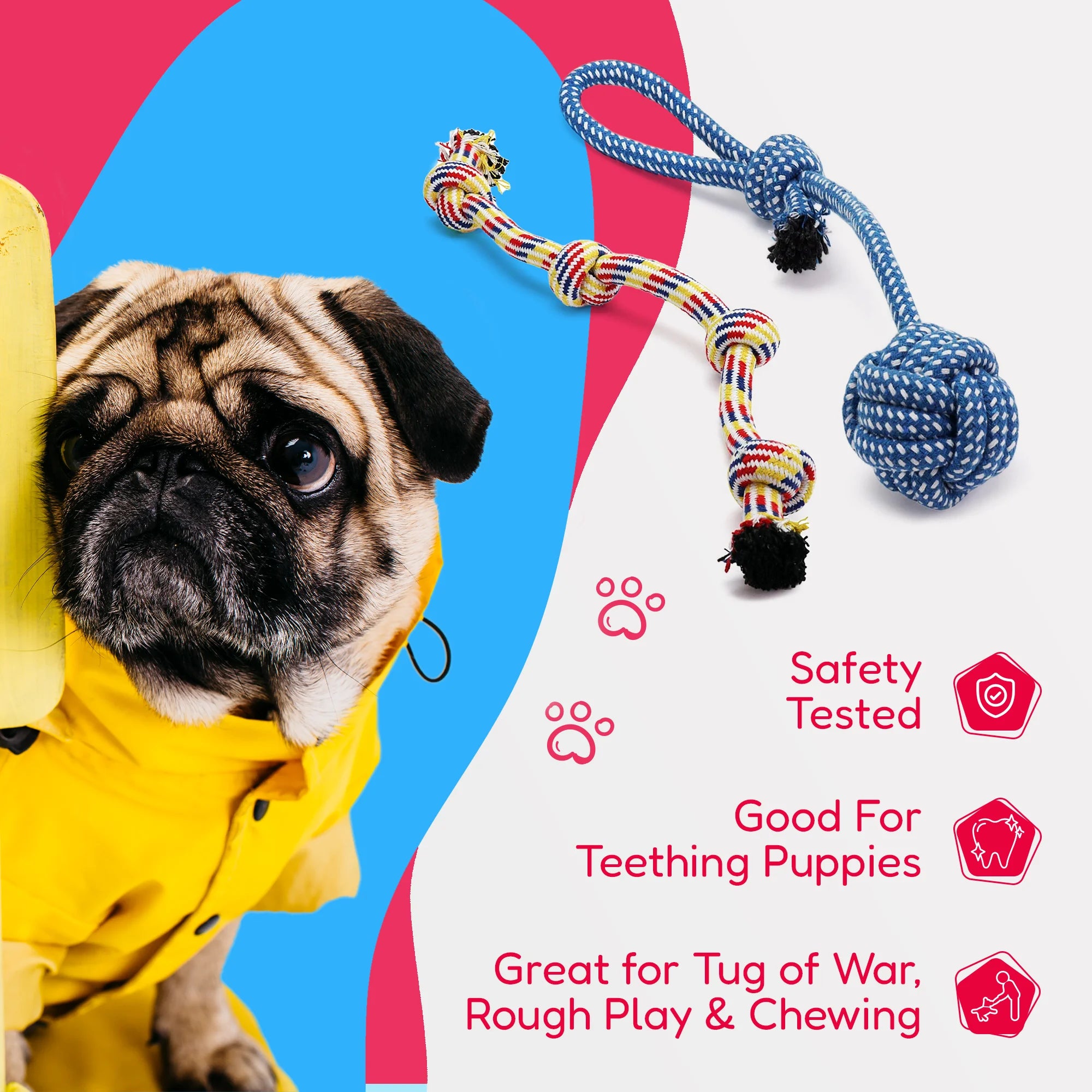 11 Cuerdas Interactivas: Mordederas Ultra Resistentes para Perros Pequeños y Medianos