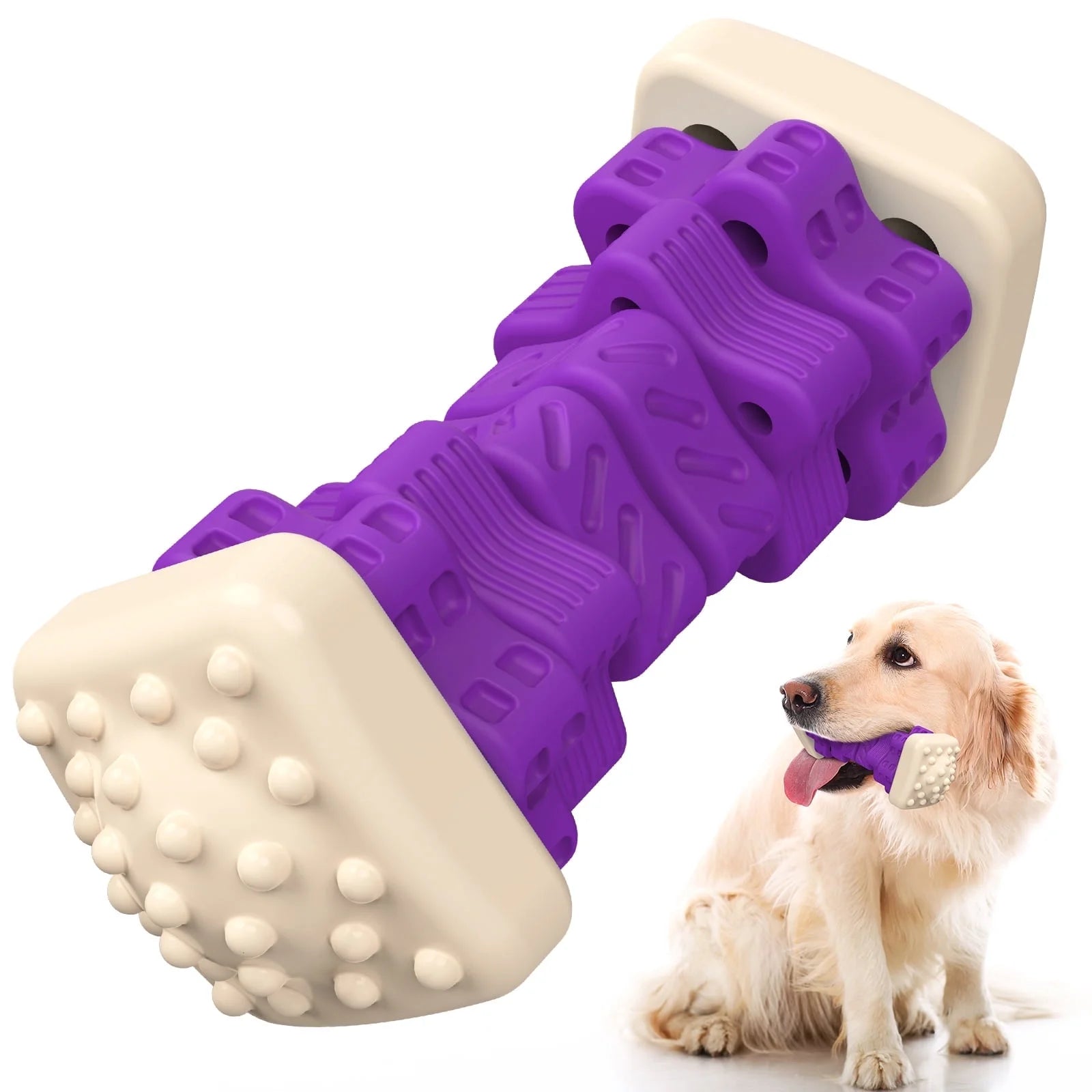 Masticador de Caucho Natural KovaPets: Resistencia Industrial y Cuidado Dental Activo