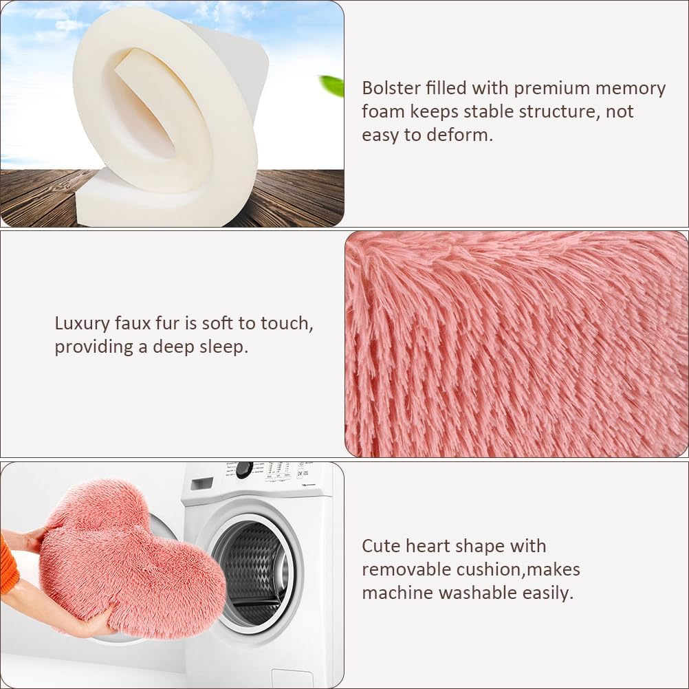 Cama Relajante KovaPets en Forma de Corazón: Confort Antiestrés con Memory Foam