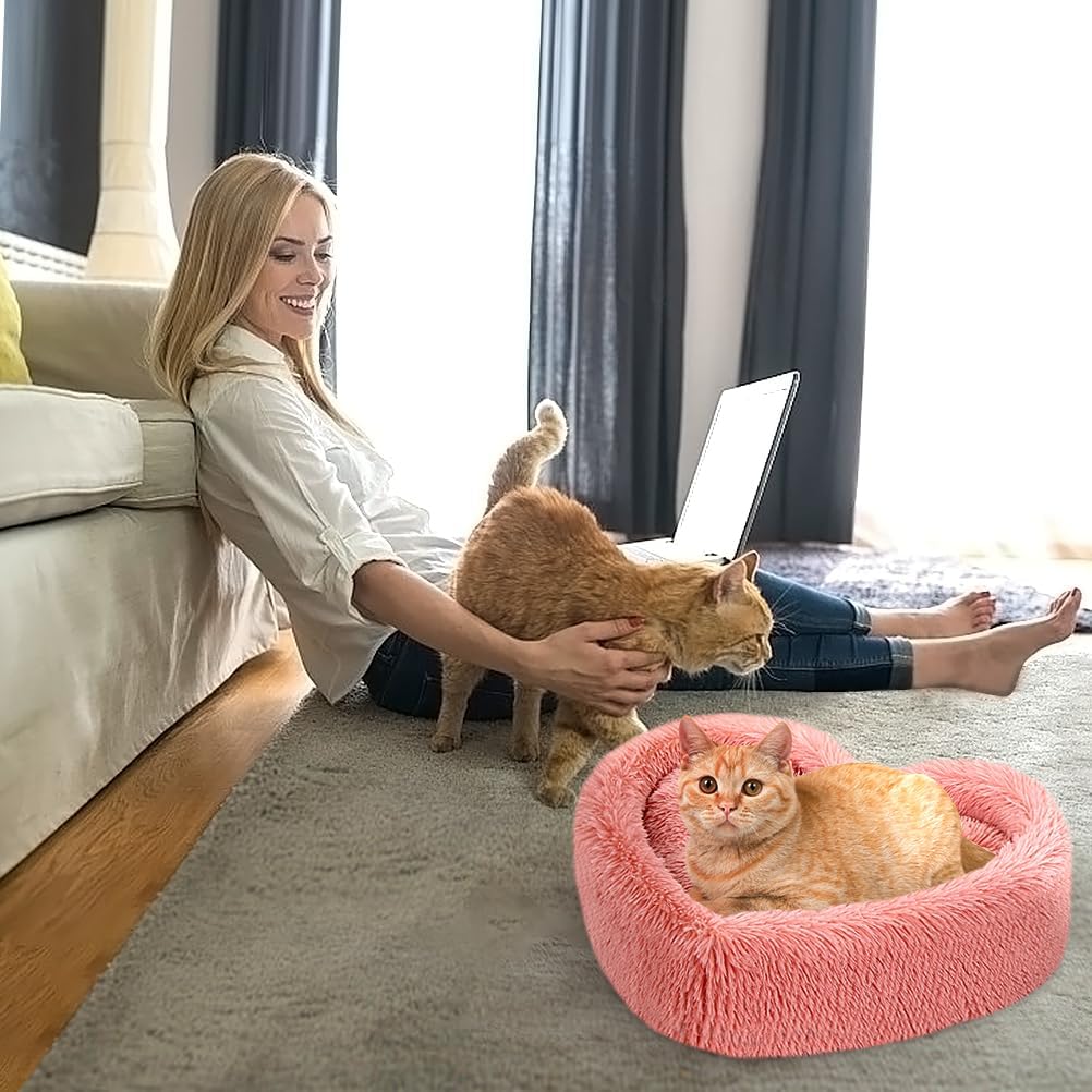 Cama Relajante KovaPets en Forma de Corazón: Confort Antiestrés con Memory Foam