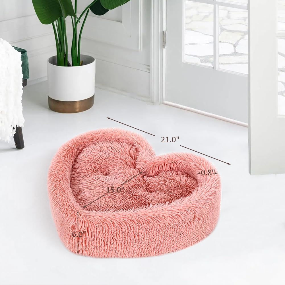 Cama Relajante KovaPets en Forma de Corazón: Confort Antiestrés con Memory Foam