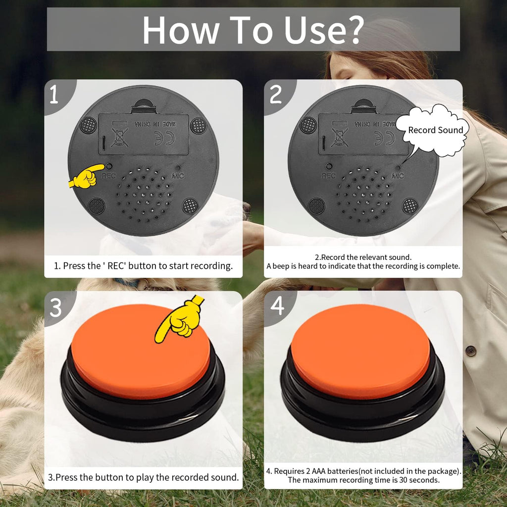 Set KovaPets de 8 Botones Grabables: Sistema de Comunicación Inteligente para Mascotas